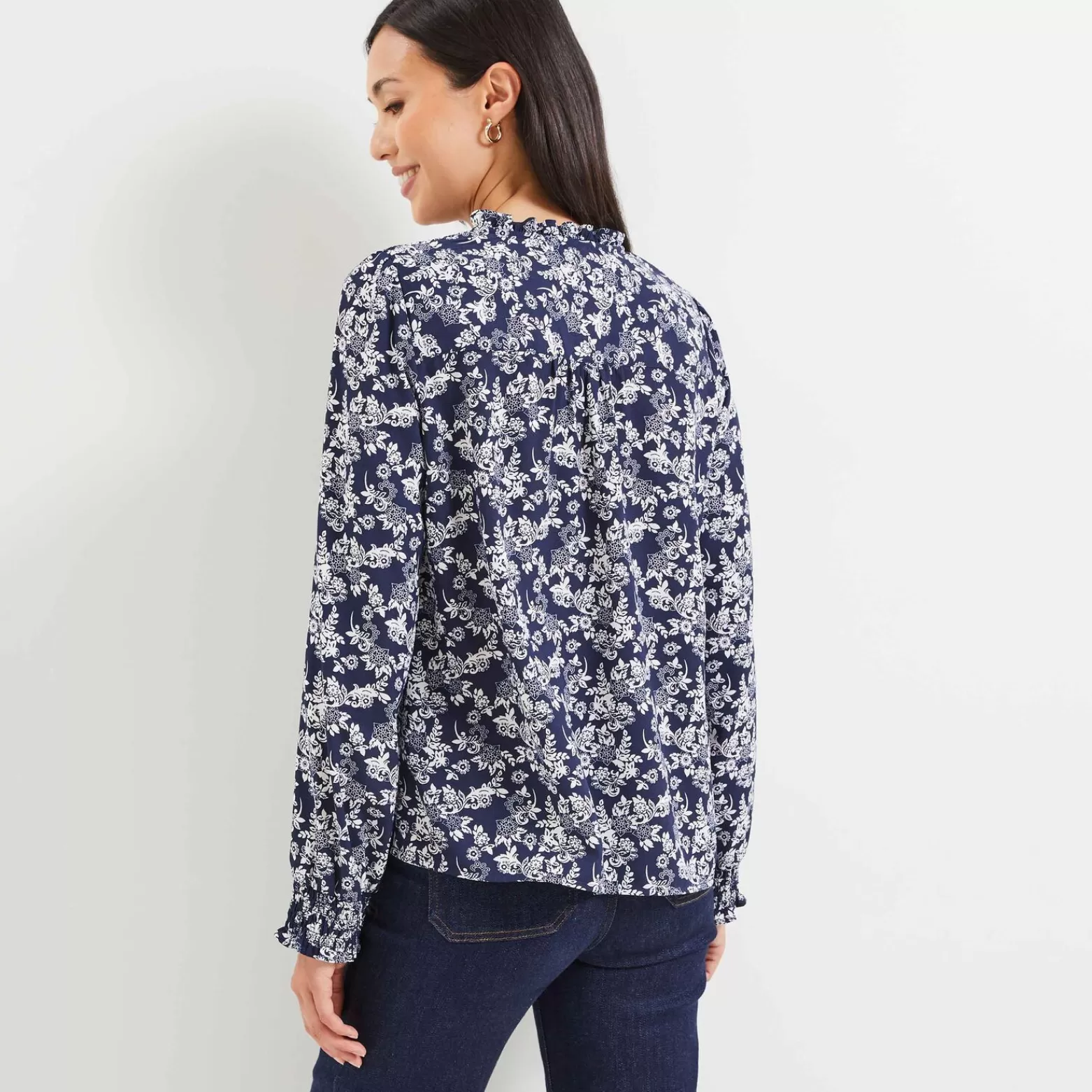 Grain de malice Blouse A Smock Fleurie