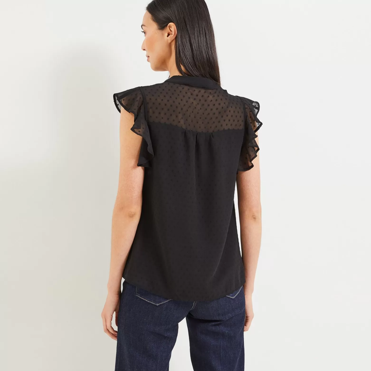 Grain de malice Blouse Col Lavalliere Femme