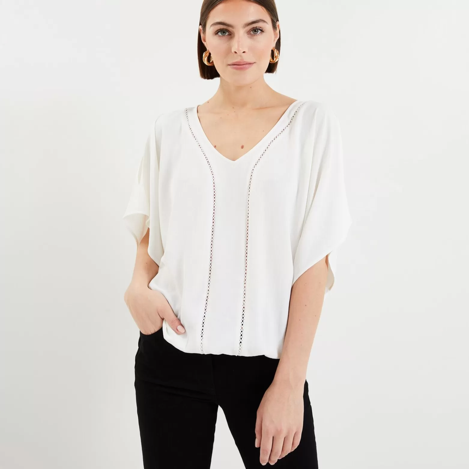 Grain de malice Blouse Epaules Ouvertes Femme