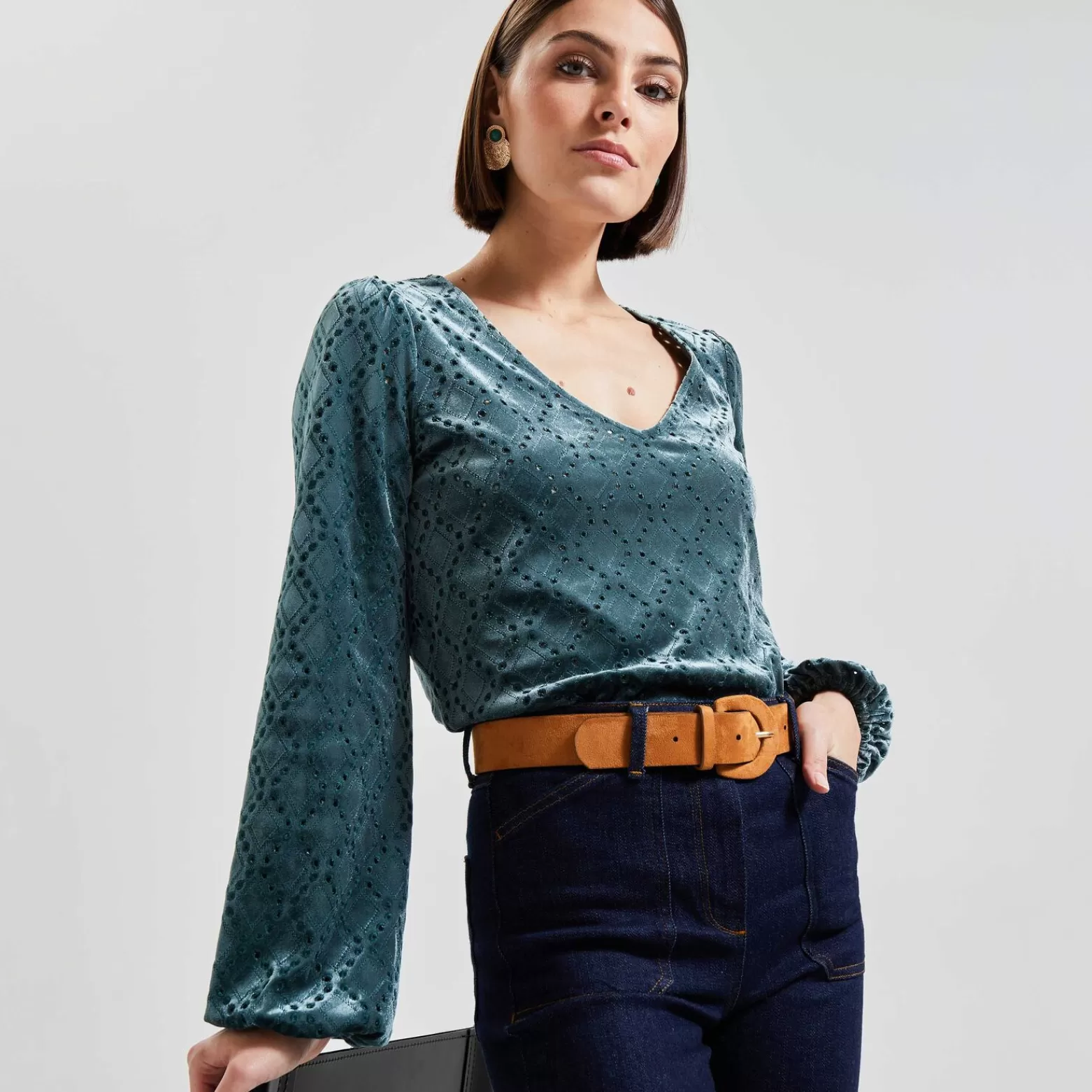 Grain de malice Blouse Velours Femme