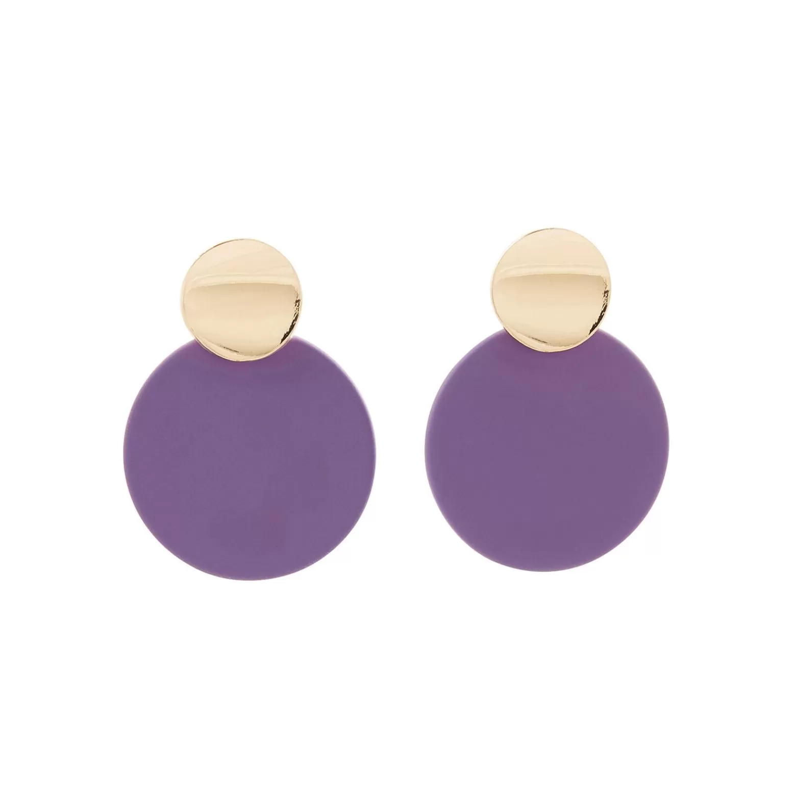 Grain de malice Boucles D'Oreilles Disques Violets