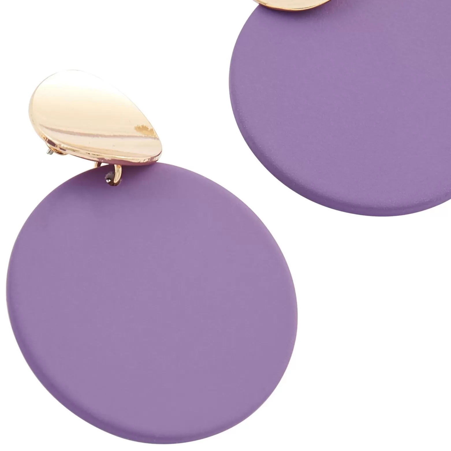 Grain de malice Boucles D'Oreilles Disques Violets