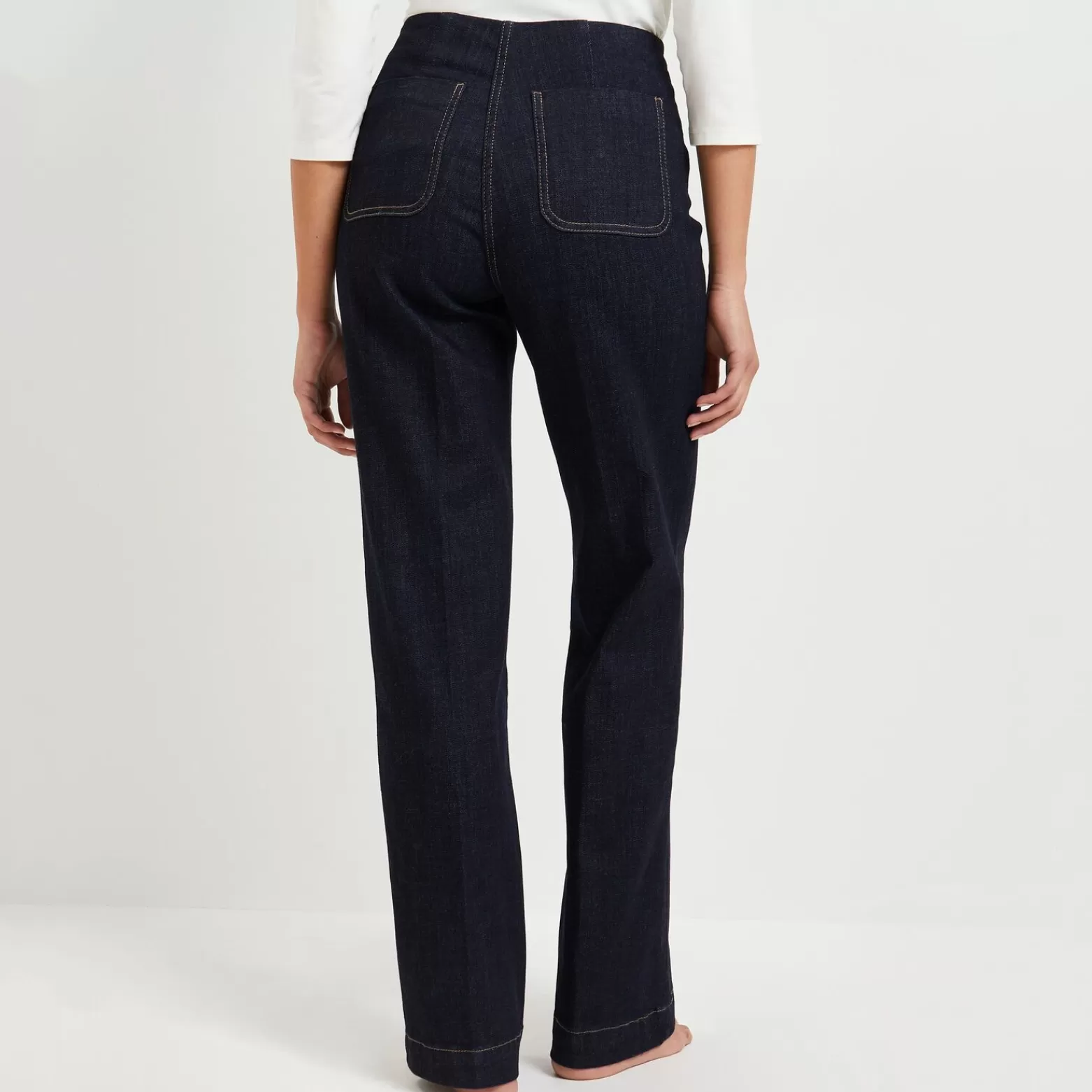 Grain de malice Jean Flare Marin Femme