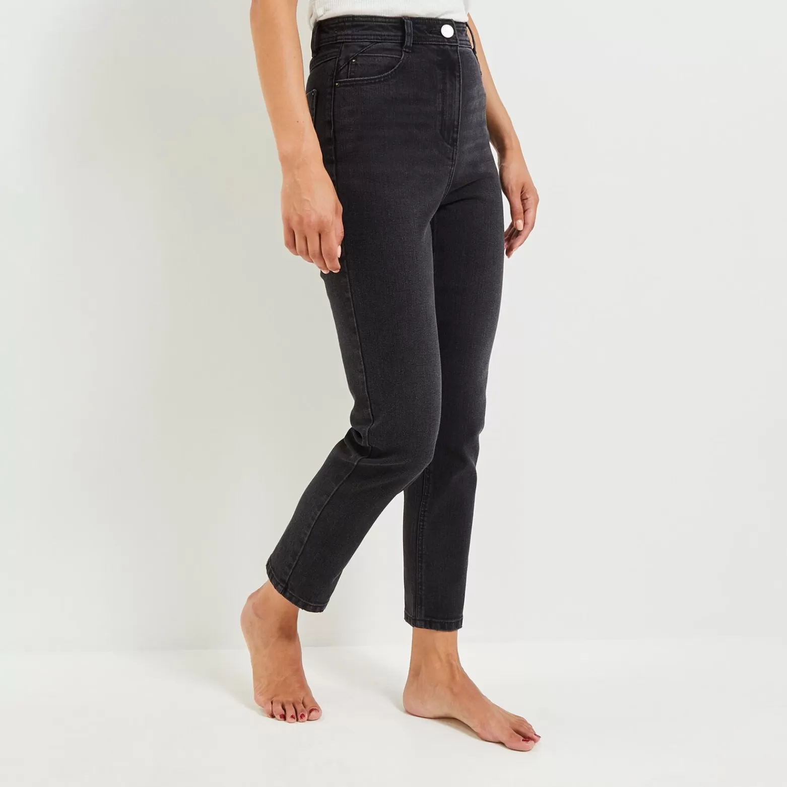 Grain de malice Jeans Mum Taille Haute