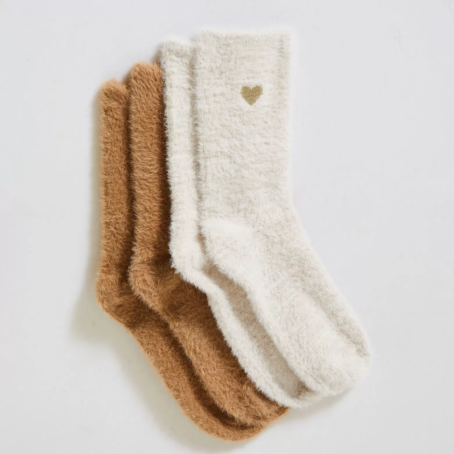 Grain de malice Lot De 2 Paires De Chaussettes Fluffy