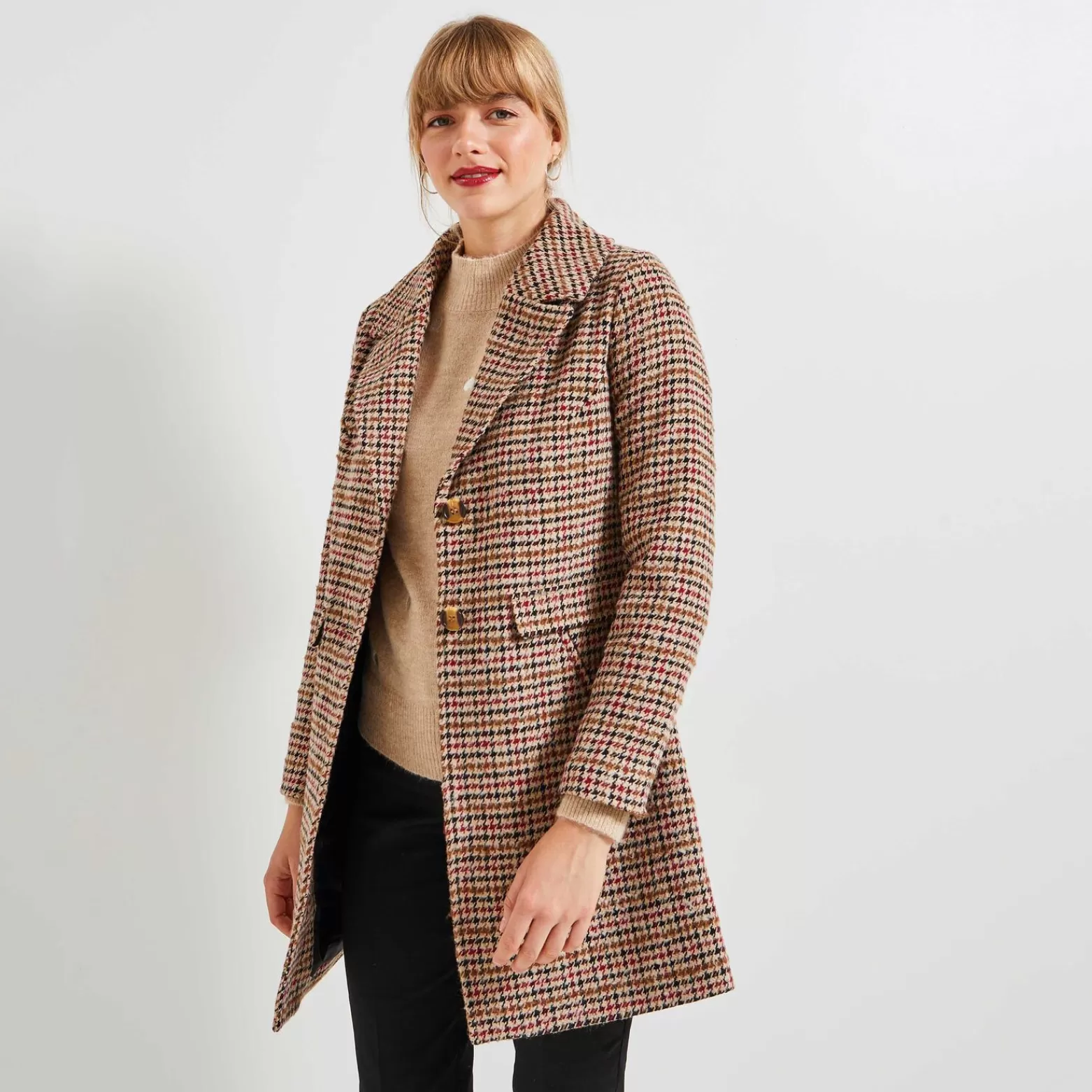 Grain de malice Manteau A Carreaux Femme