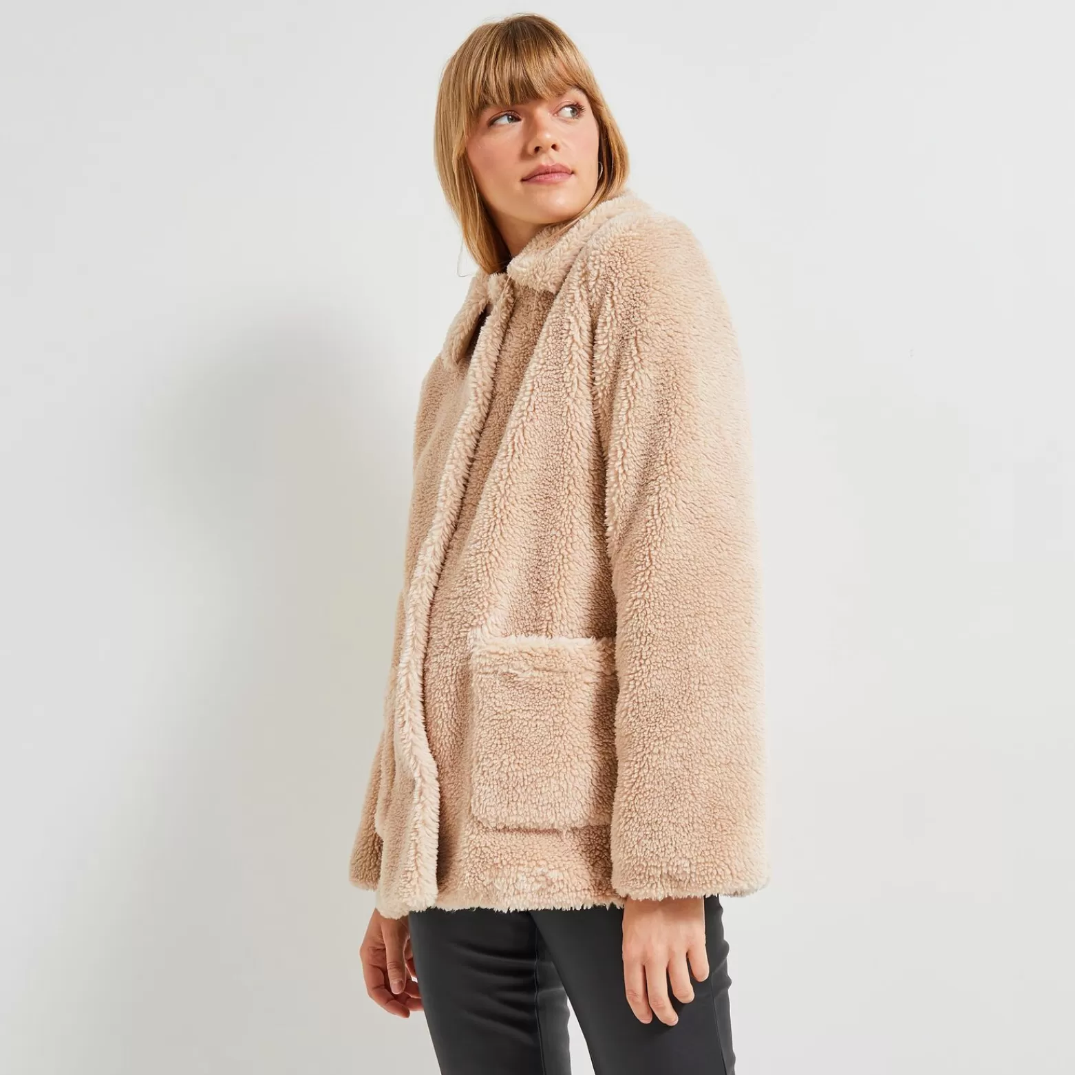 Grain de malice Manteau Effet Mouton Femme