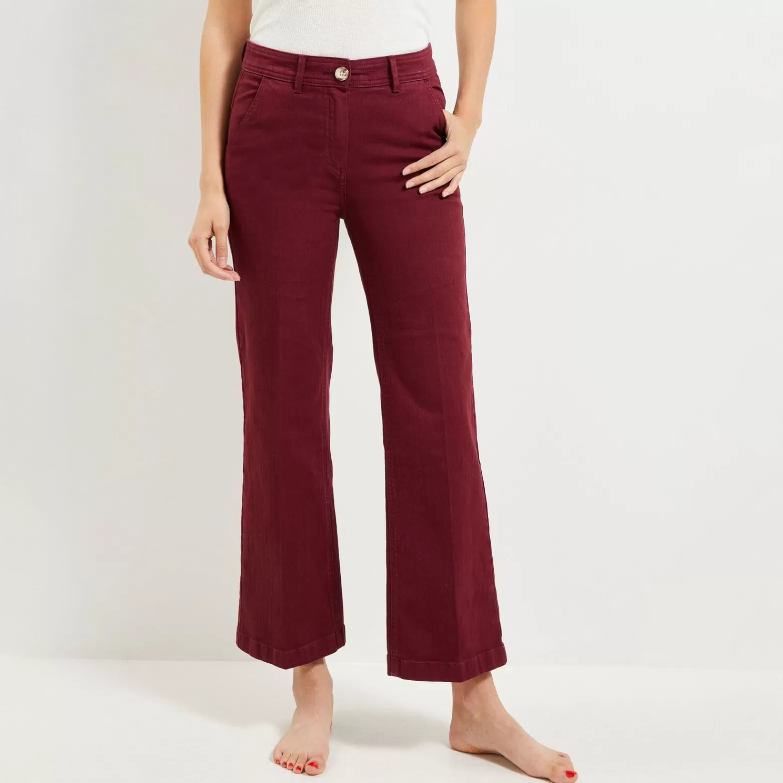 Grain de malice Pantalon Flare Raccourci Femme