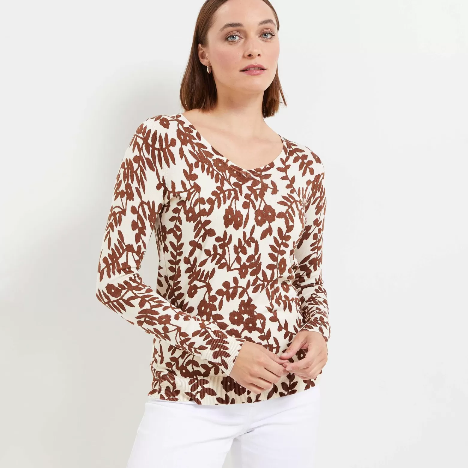 Grain de malice Pull Fleuri Femme