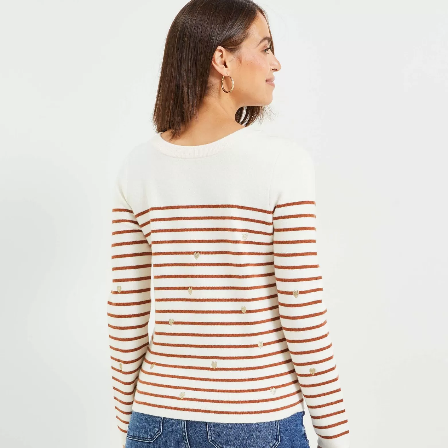 Grain de malice Pull Raye Femme