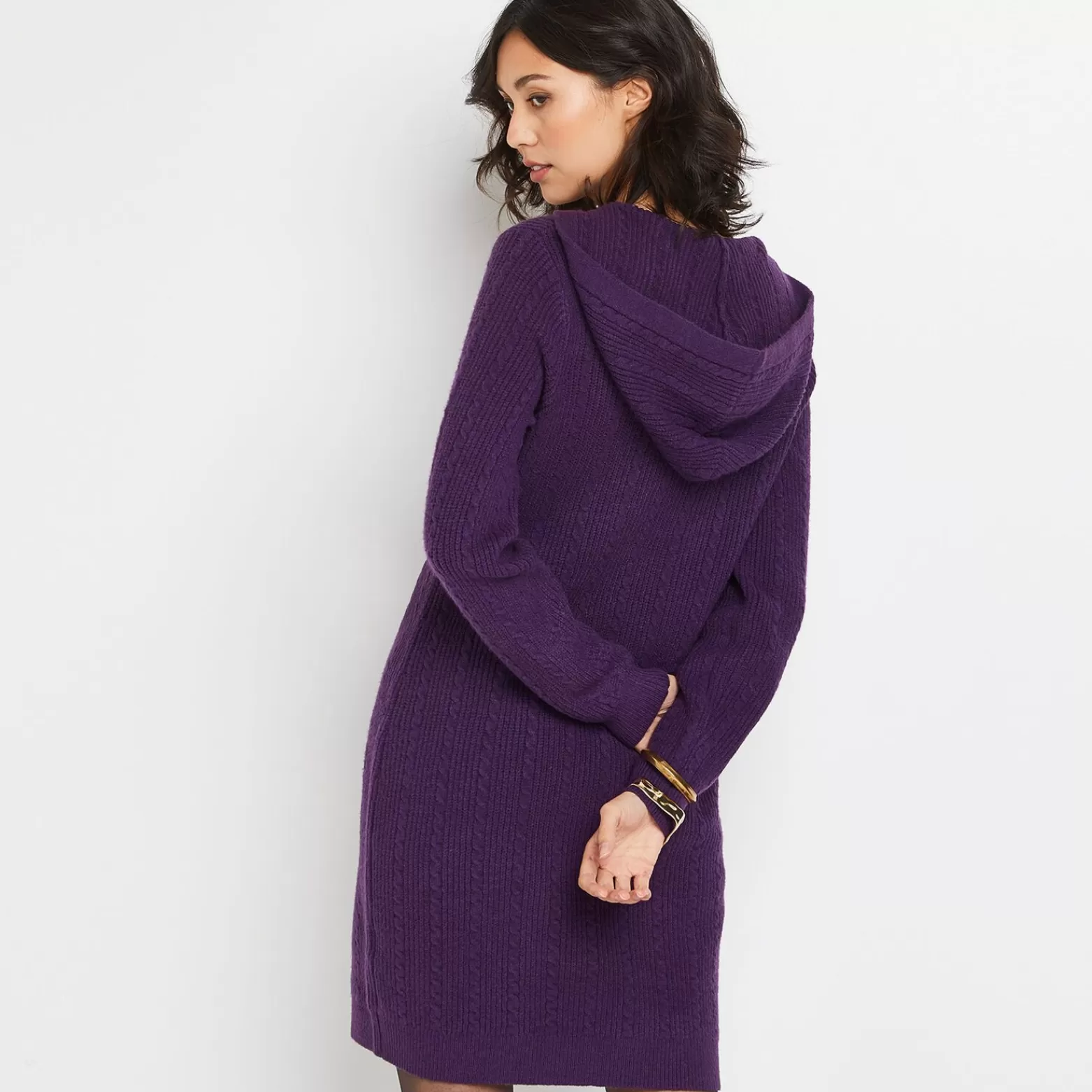 Grain de malice Robe Pull A Capuche Femme