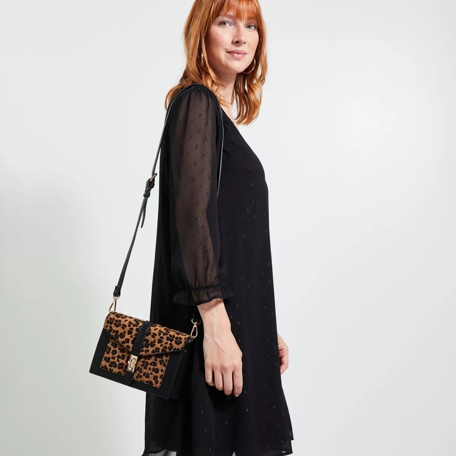 Grain de malice Sac Bandouliere Leopard Femme