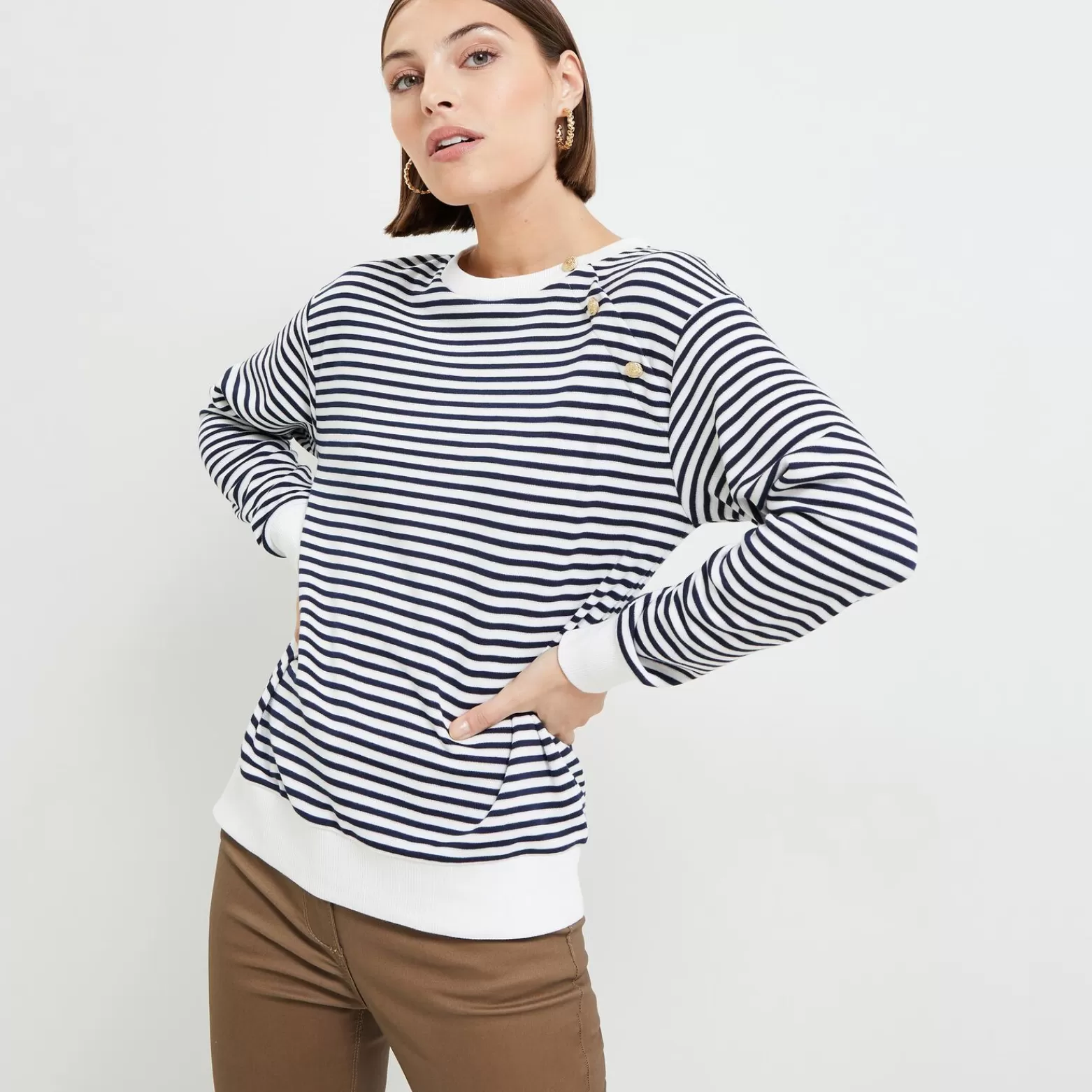 Grain de malice Sweat Rayures Femme