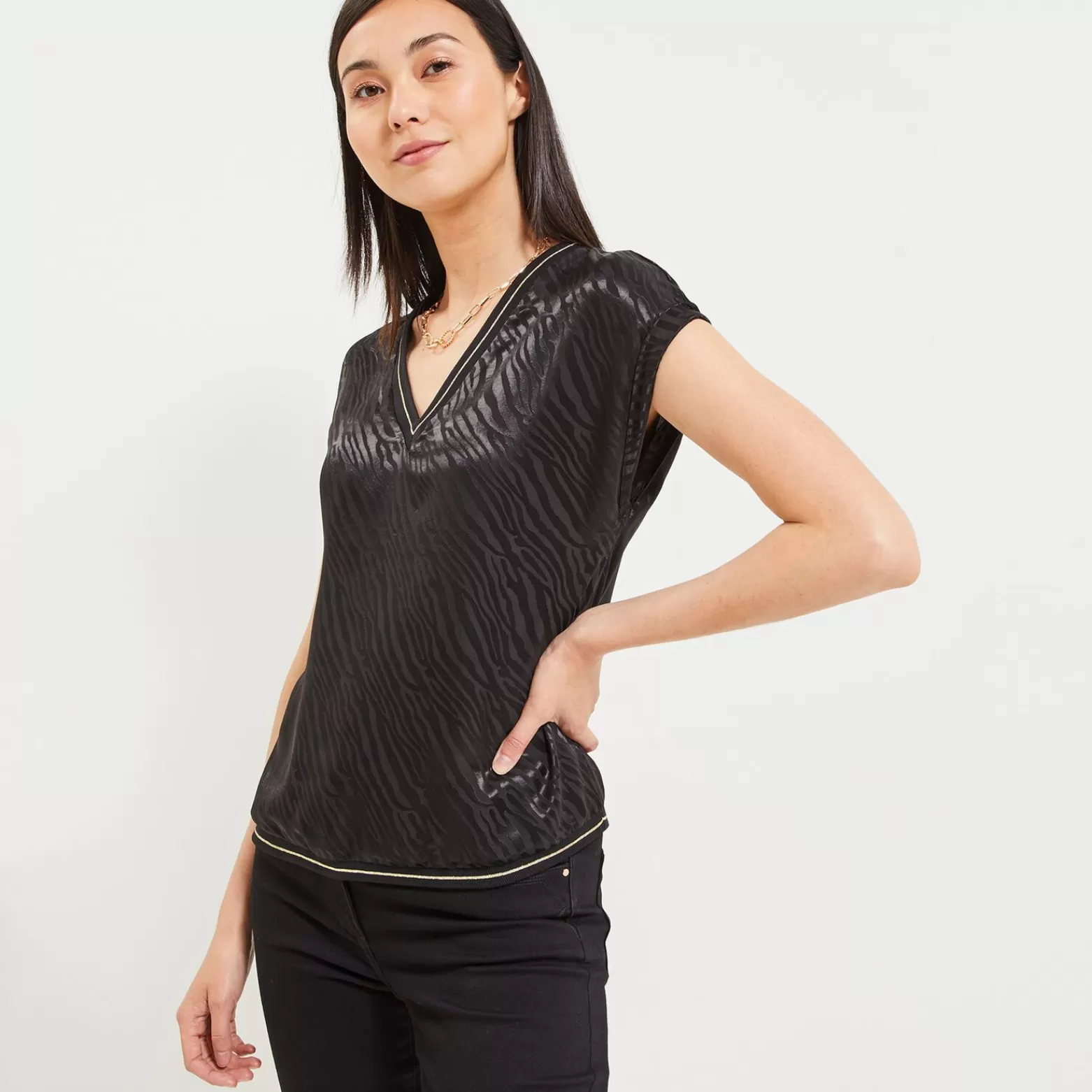 Grain de malice Top Jacquard Femme