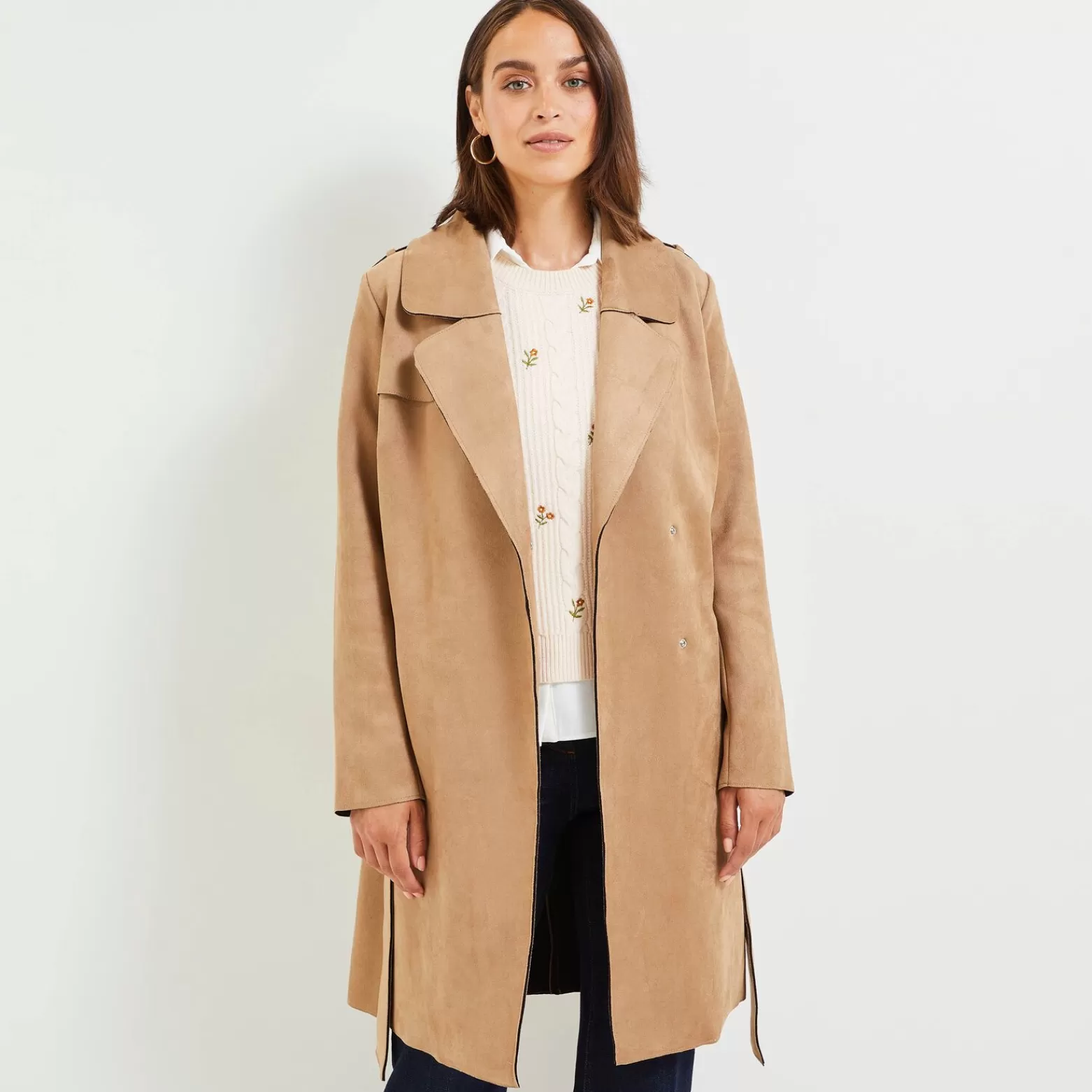 Grain de malice Trench Suedine Femme