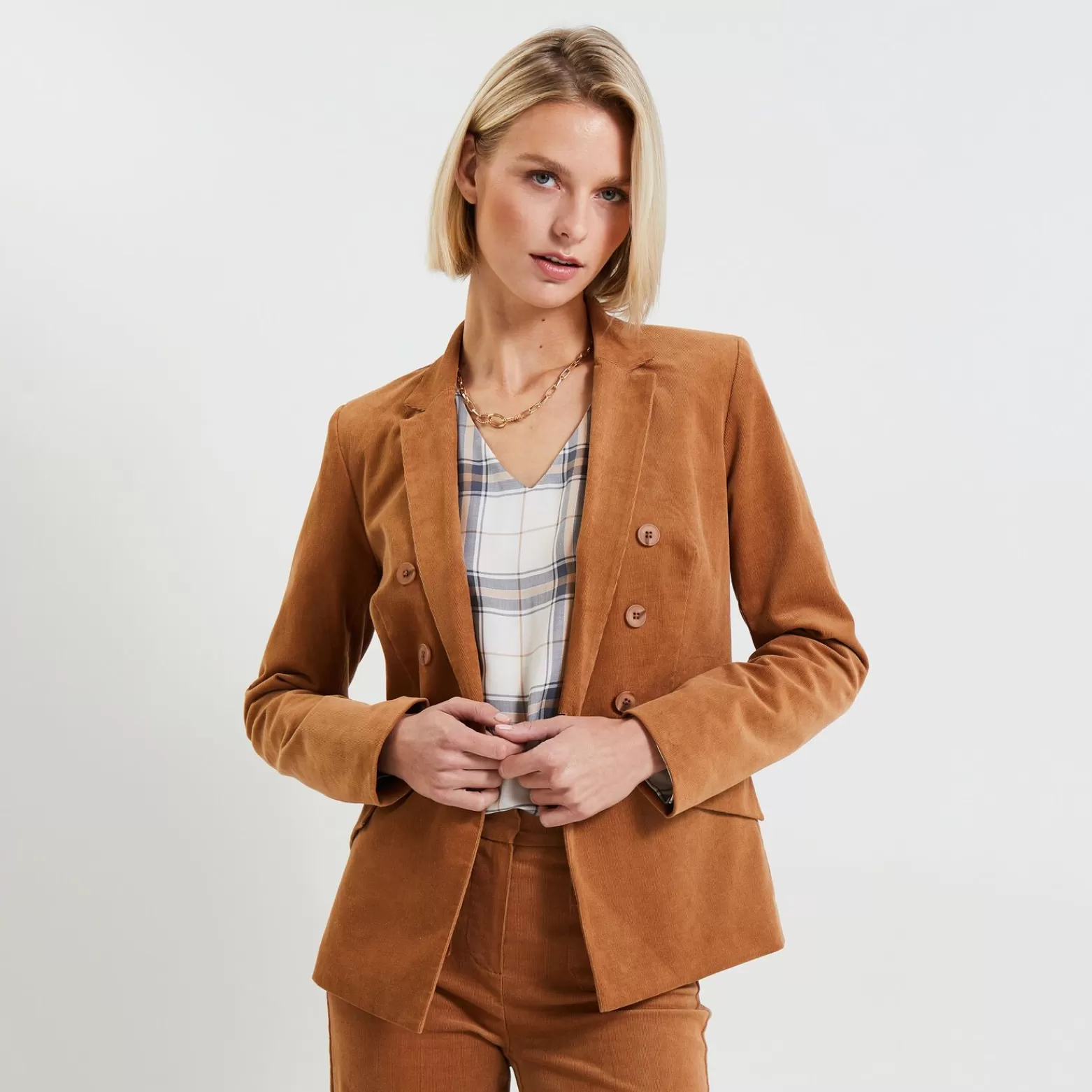 Grain de malice Veste Blazer Velours Femme